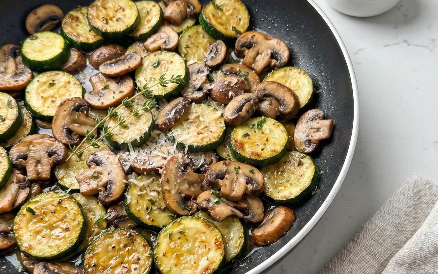 Skillet Zucchini and Mushrooms