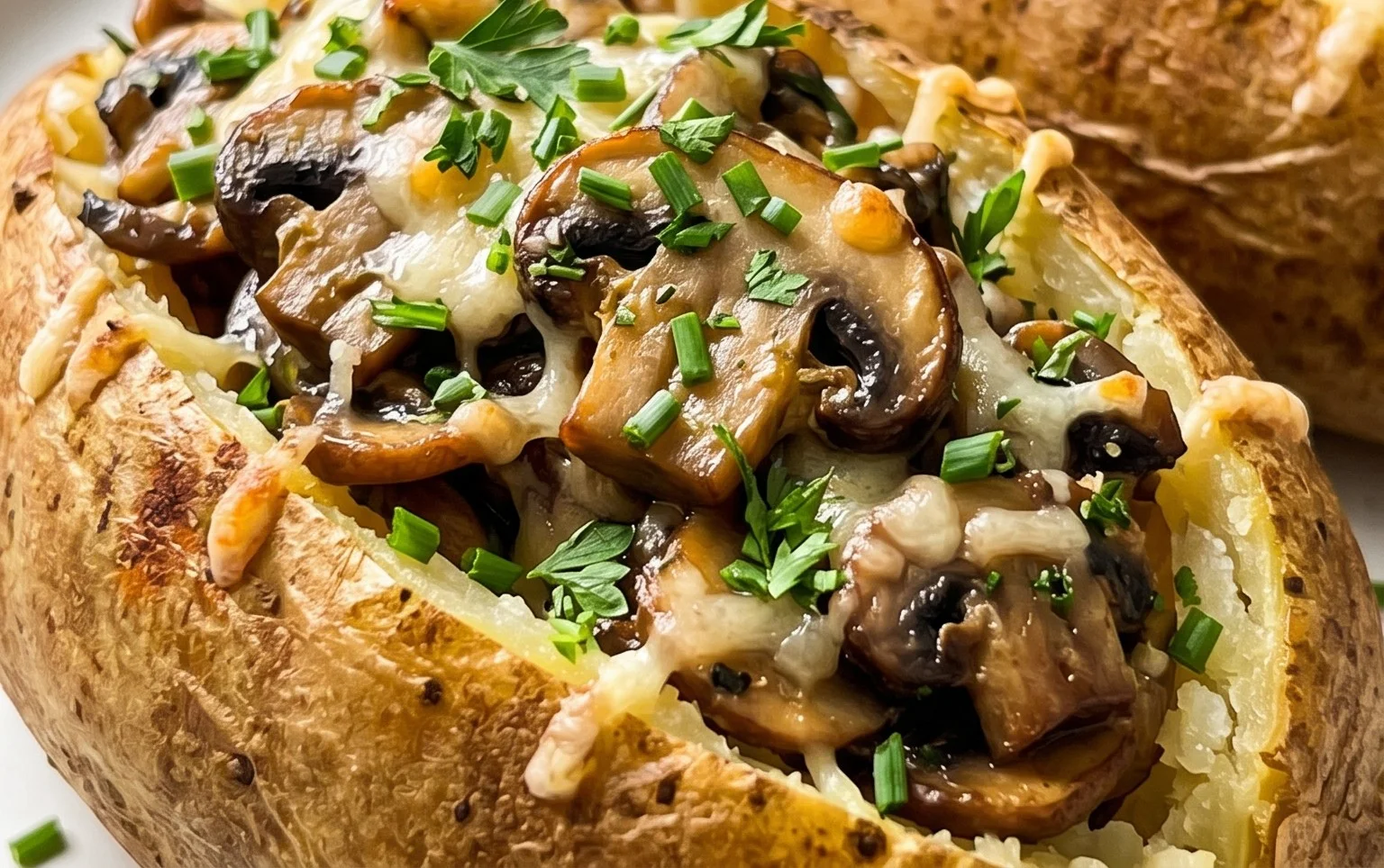 The Ultimate Stuffed Baked Potatoes with Mushrooms