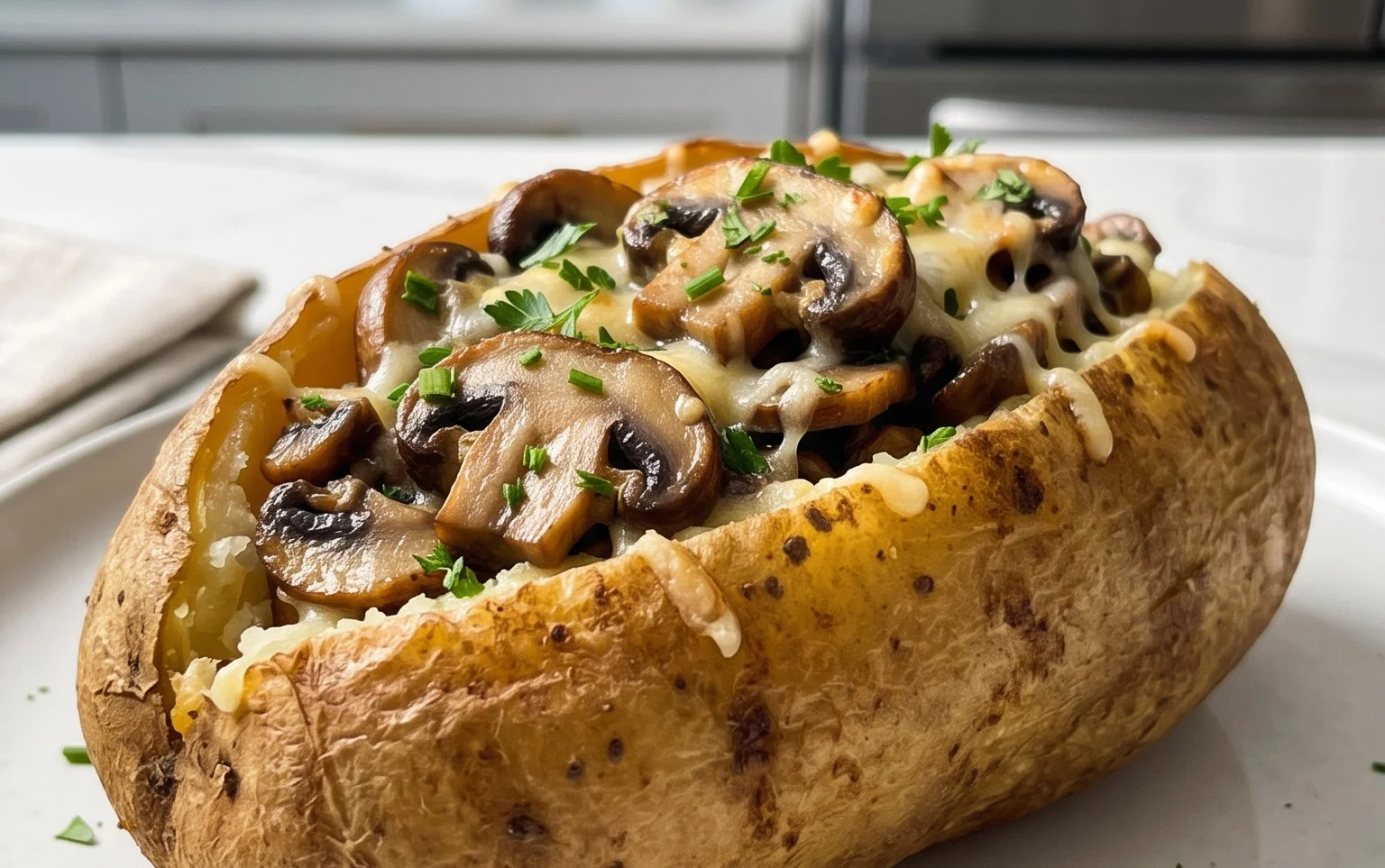 The Ultimate Stuffed Baked Potatoes with Mushrooms