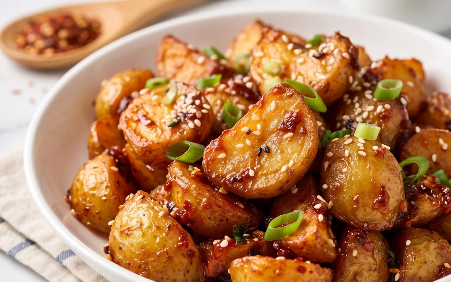 Crispy Honey Chilli Potatoes