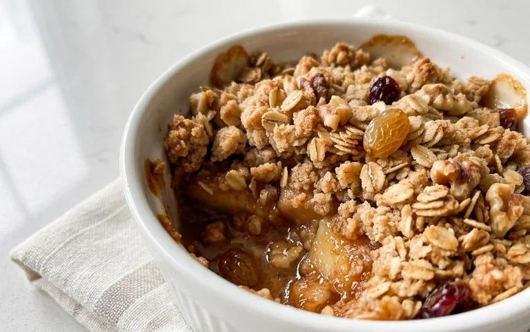 Healthy Breakfast Apple Crum extractble