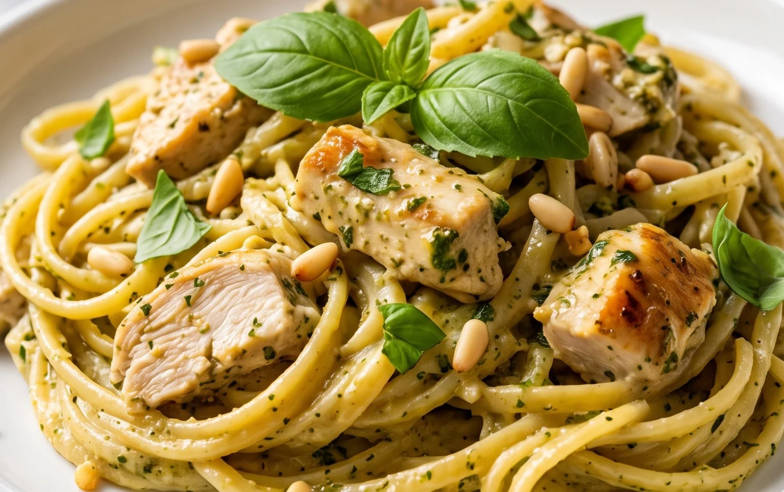 Creamy Chicken Pesto Pasta