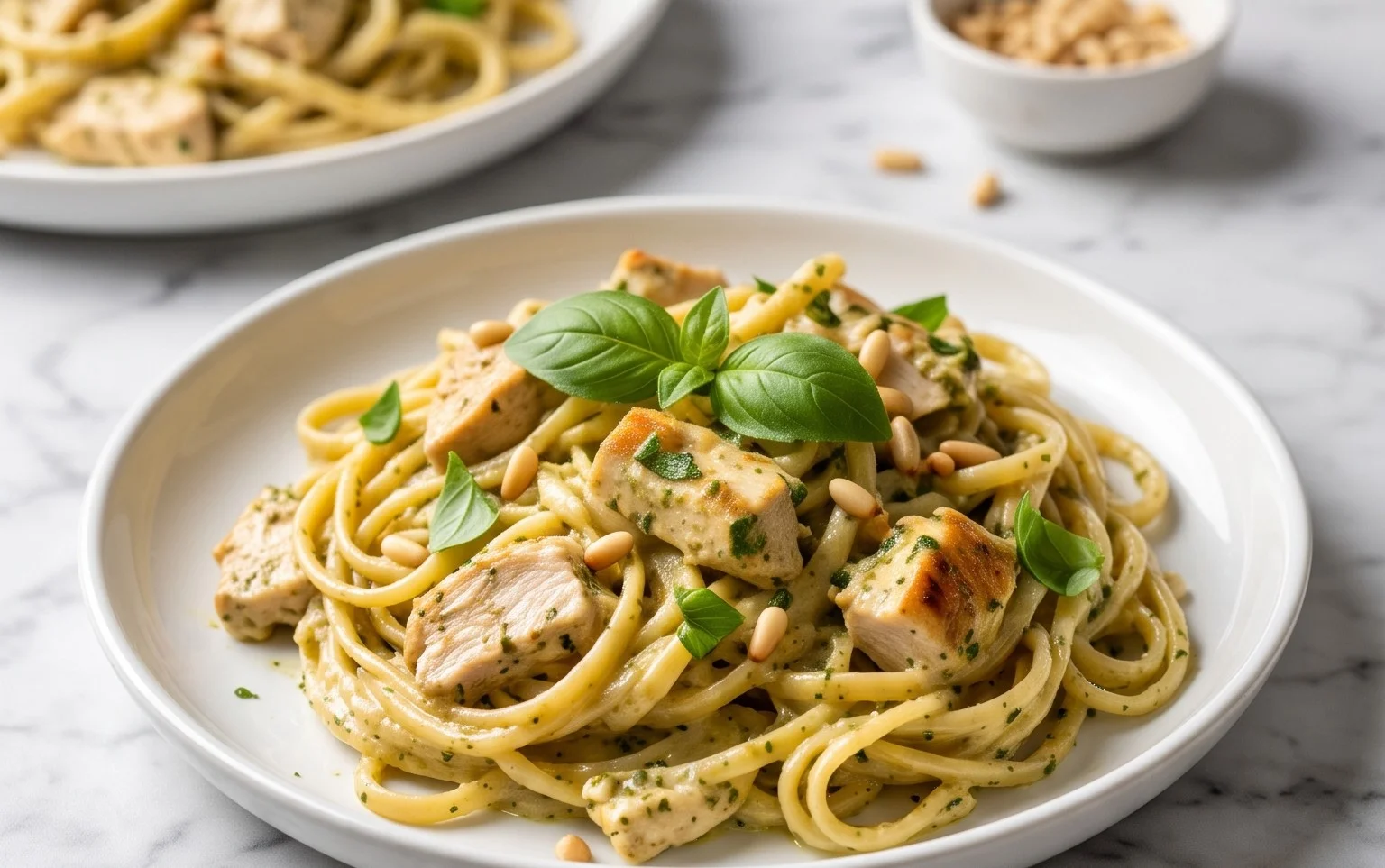 Creamy Chicken Pesto Pasta