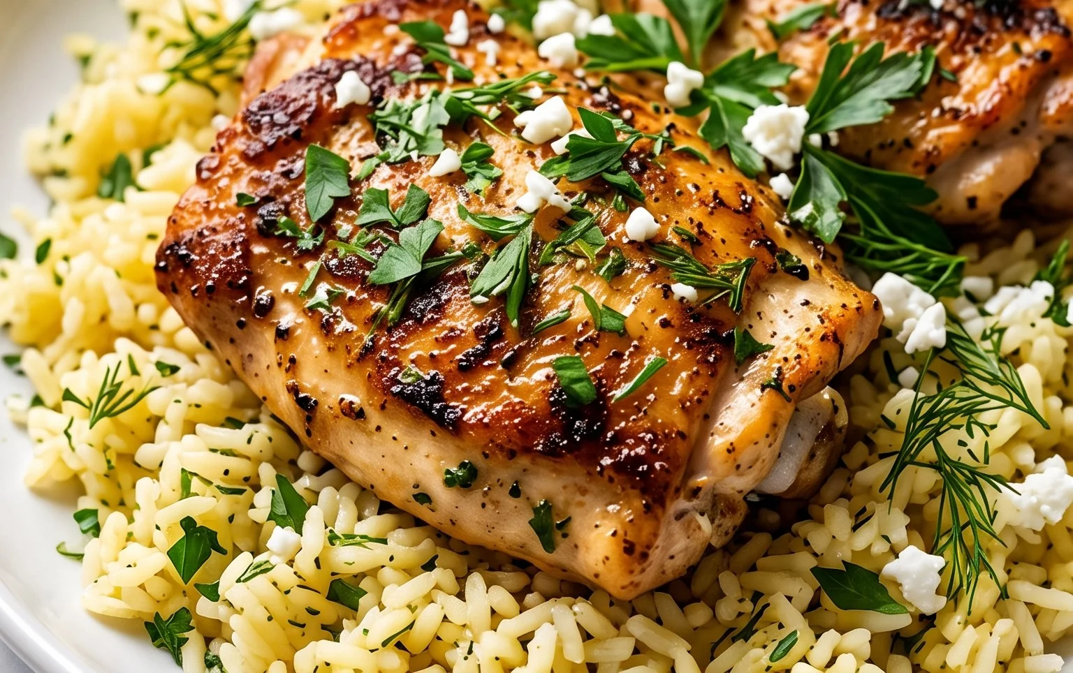 Greek Chicken and Lemon Rice (30 Minutes, One-Pot)