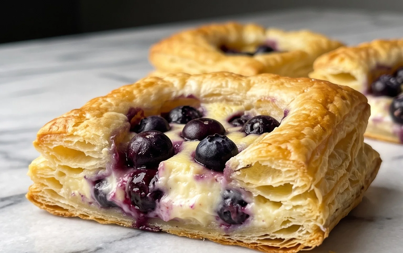 Blueberry Cream Cheese Puff Pastry