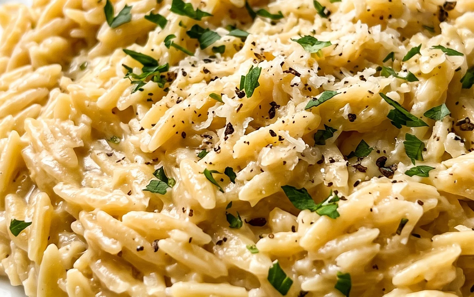 Creamy Garlic Parmesan Orzo