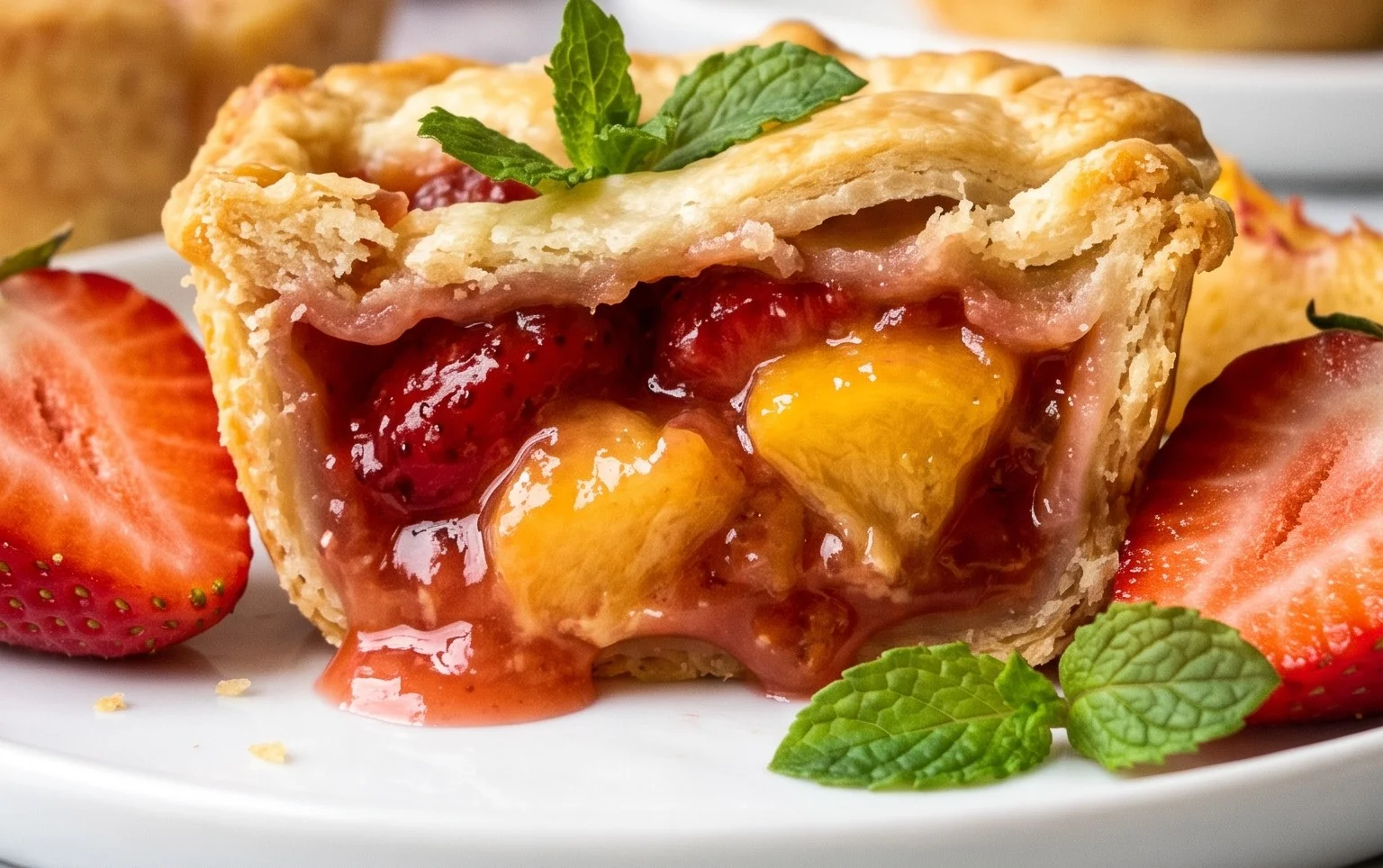 Strawberry Peach Pie Bites