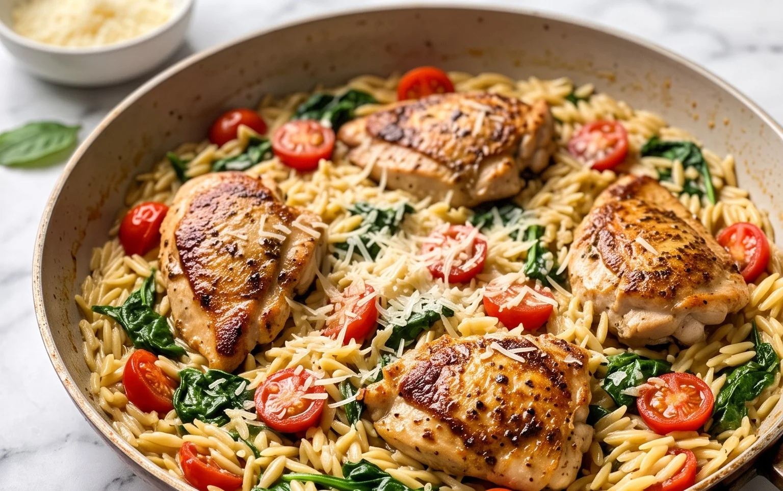 Chicken Orzo (30-Minutes, One-Pan)