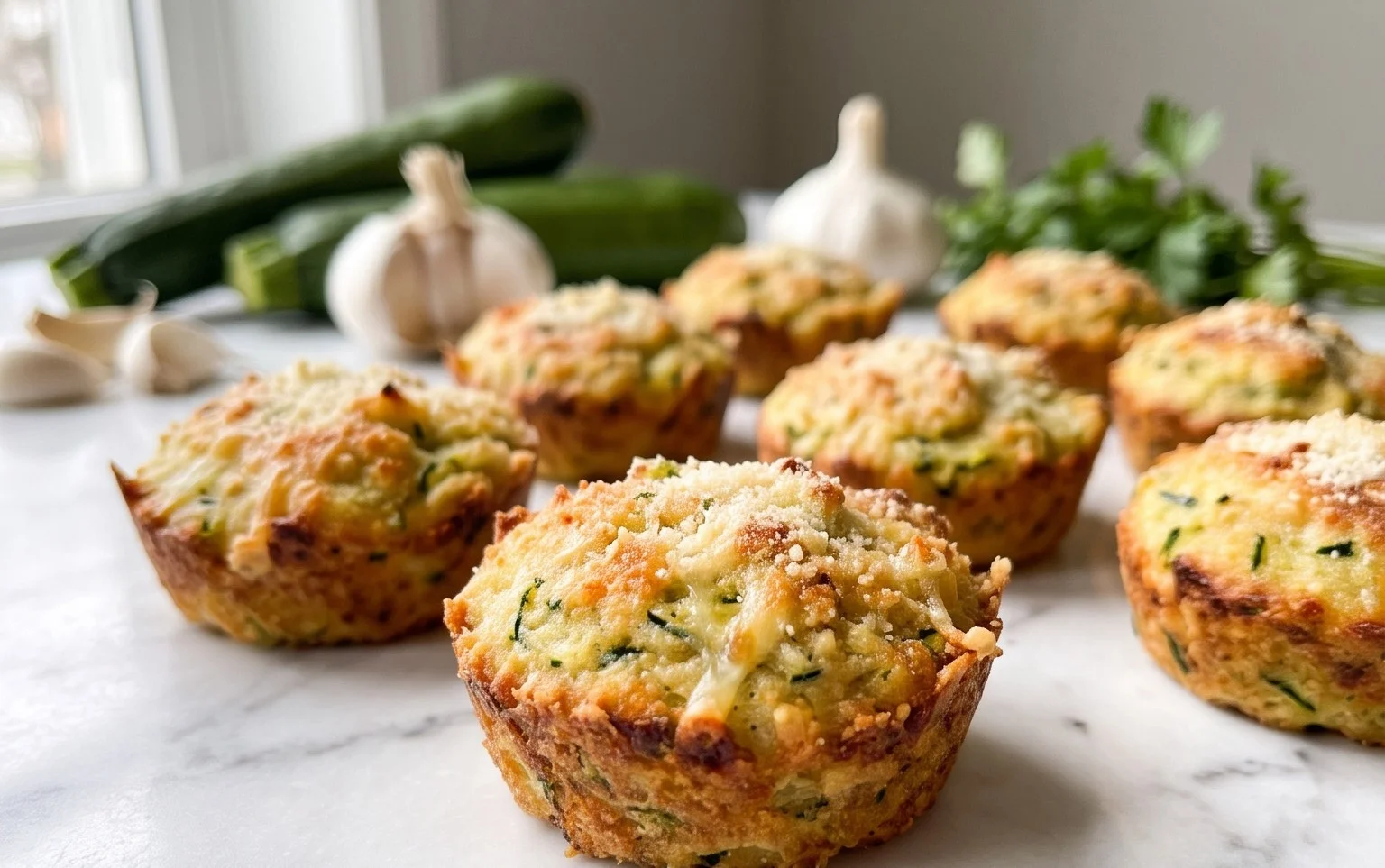 Zucchini Garlic Bites
