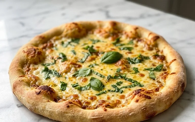 buttery garlic pizza