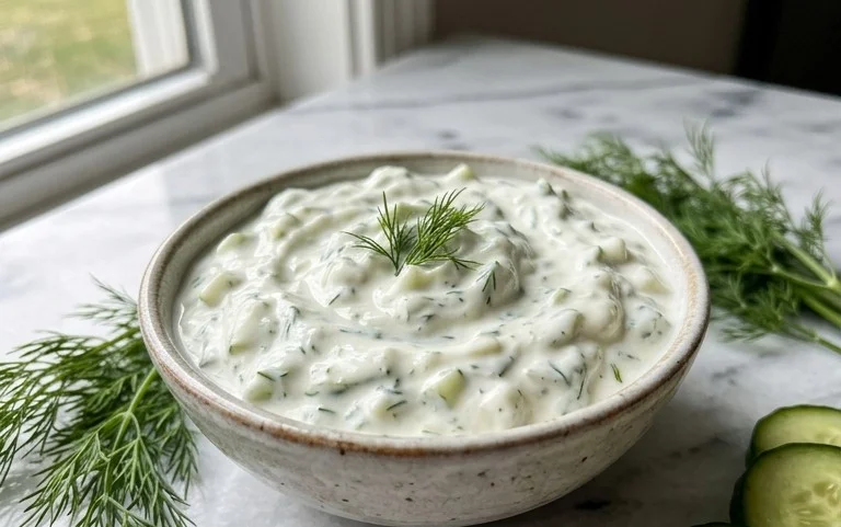 Cucumber Dip with Sour Cream and Dill
