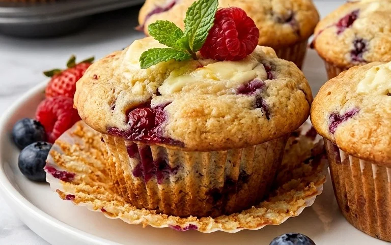Berry Cream Cheese Muffins
