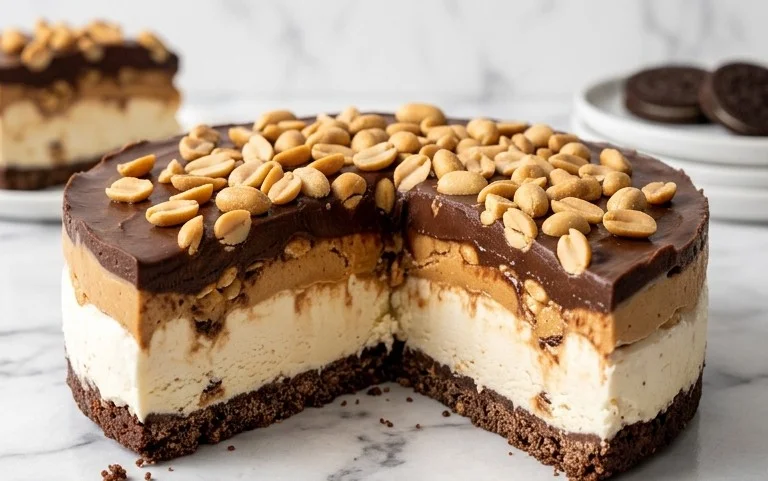 Buster Bar Ice Cream Cake