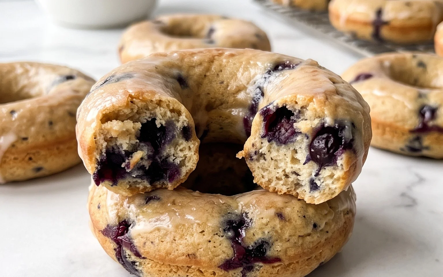 Blueberry Cake Donuts