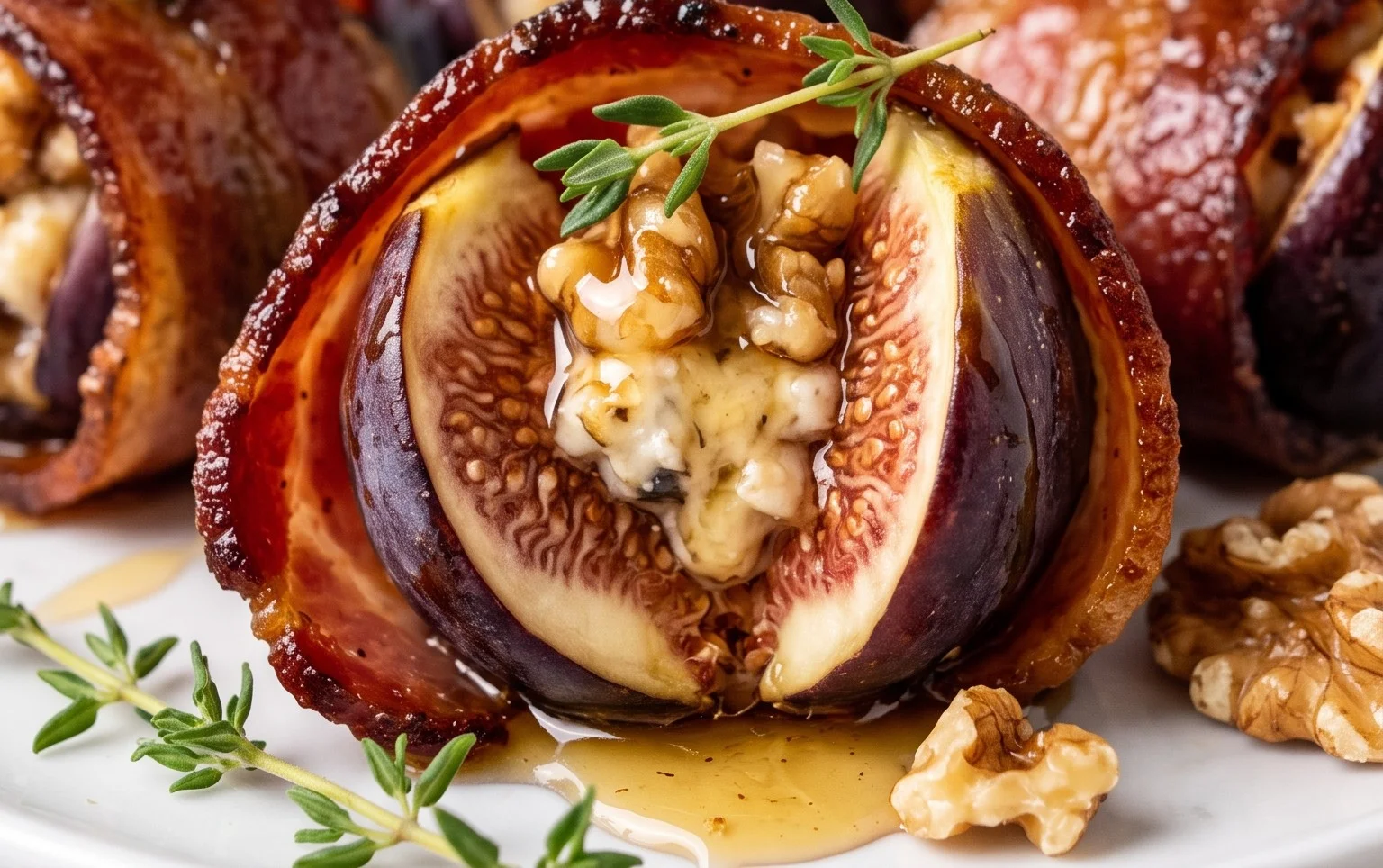 Beef Bacon Wrapped Stuffed Figs