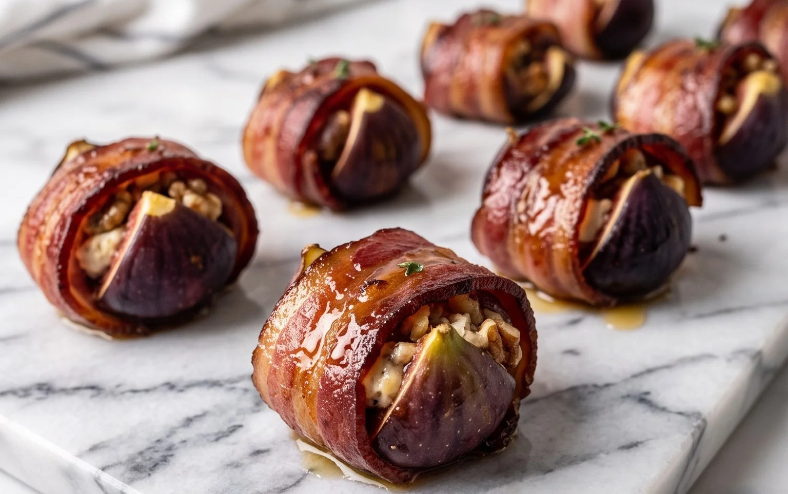Beef Bacon Wrapped Stuffed Figs