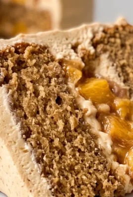 Brown Sugar Layer Cake with Peach Filling
